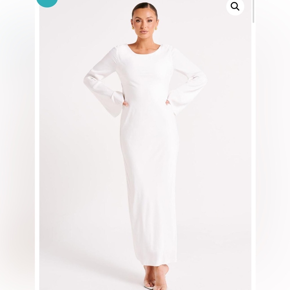 Meshki long sleeve maxi dress white - Picture 3 of 6